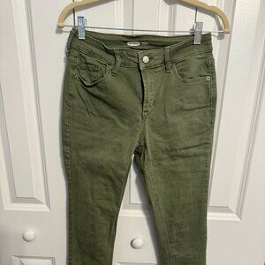 Old Navy Rockstar Super Skinny Jeans, Green, Size 4